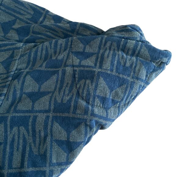 1990s VTG Gray Blue Heavyweight Terry Cloth Robe Turkish Bathrobe Size XL - Picture 5 of 6